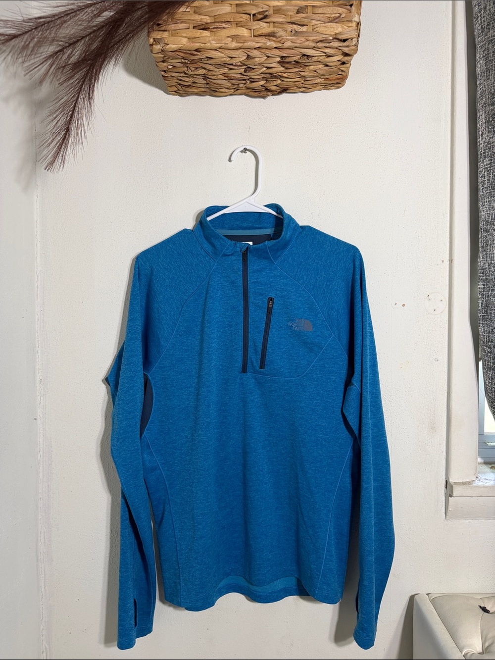 The North Face Teal-Blue Half-Zip Pullover